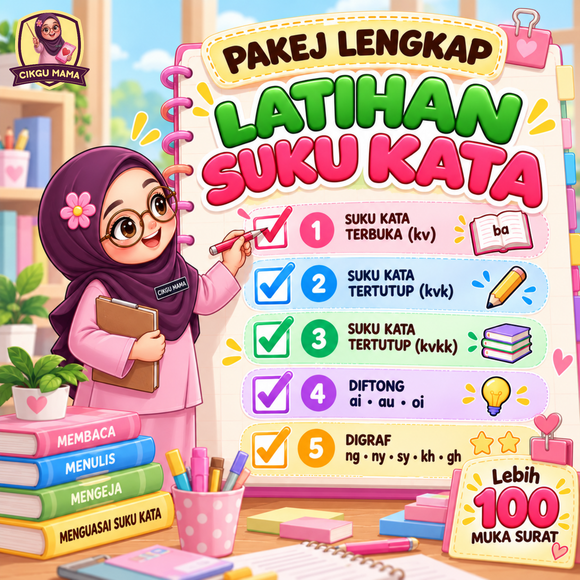 PAKEJ LENGKAP LATIHAN SUKU KATA BAHASA MELAYU