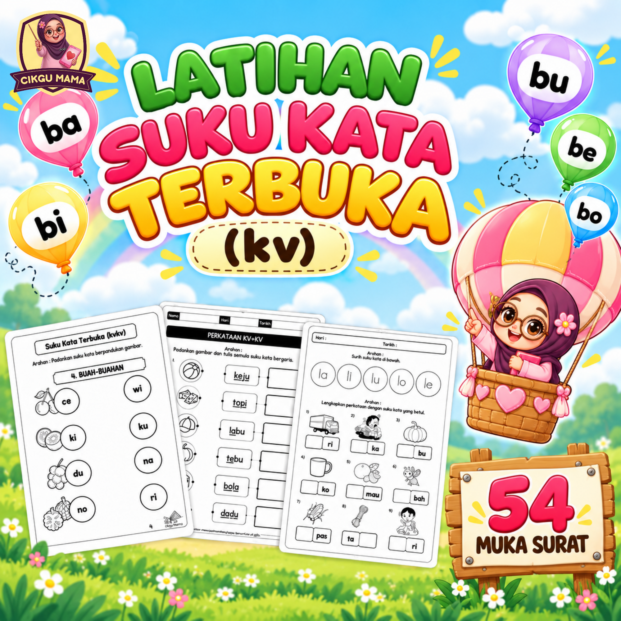 LATIHAN SUKU KATA TERBUKA (KV)