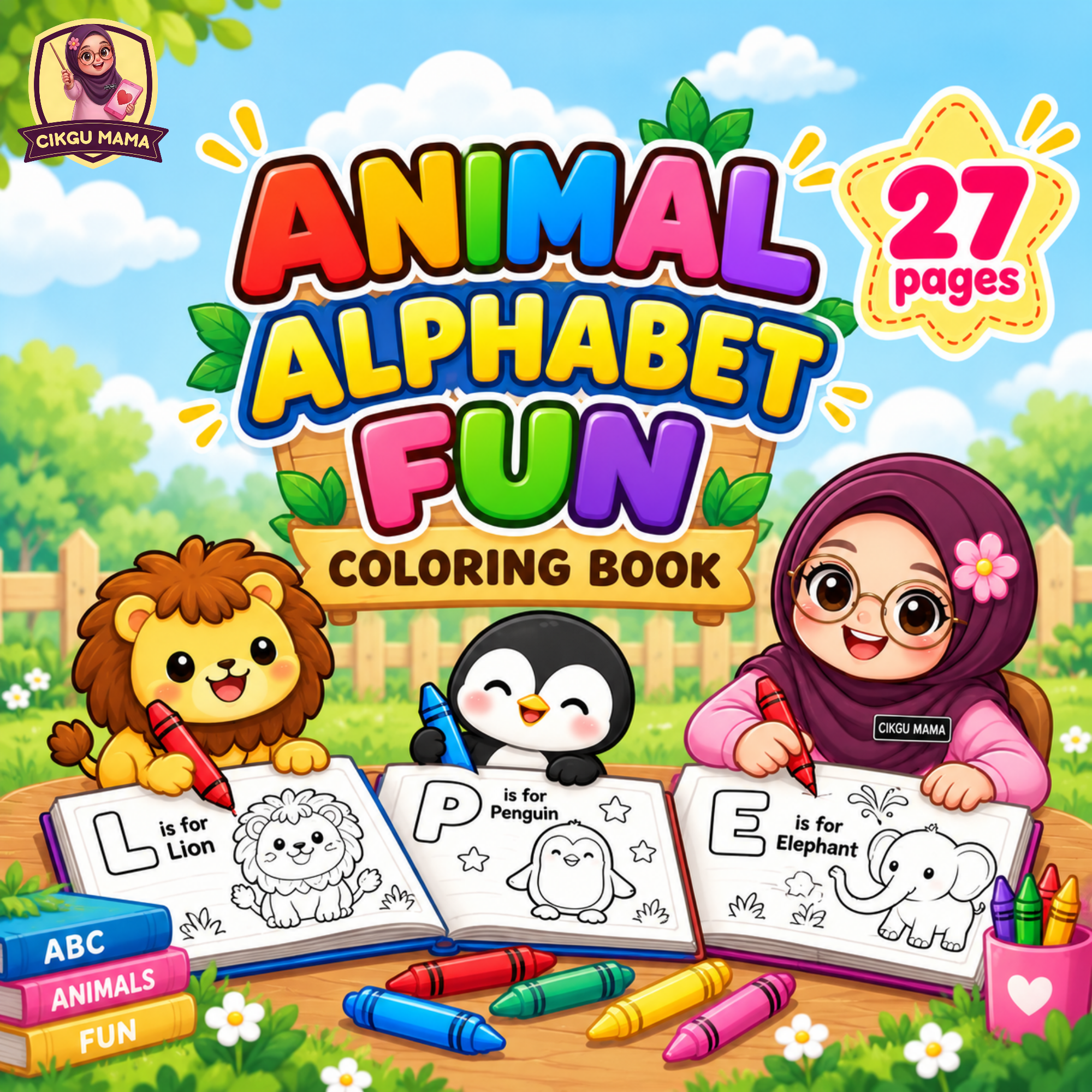 ANIMAL ALPHABET FUN COLORING BOOK