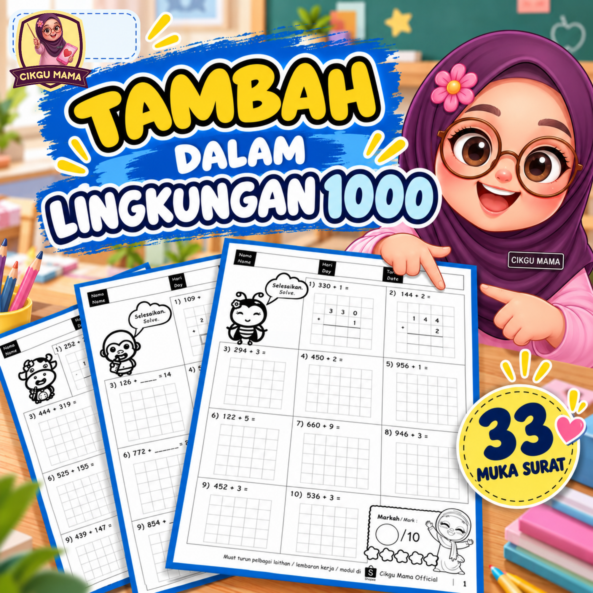BENTUK LAZIM - TAMBAH DALAM LINGKUNGAN 1000